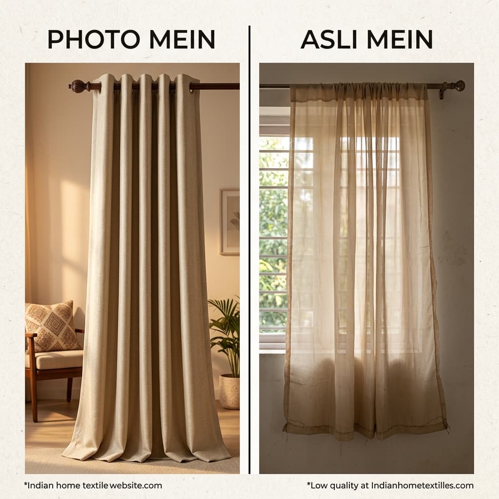 Fabric ka feel photo mein nahi aata